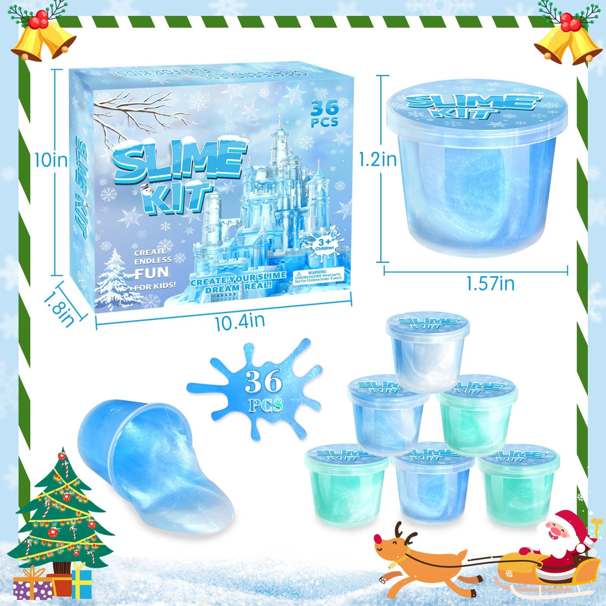NPNE 36-Pack Frozen Ice Slime Set – Non-Stick, Stretchy Putty for Kids | Party Favors & Classroom Rewards
