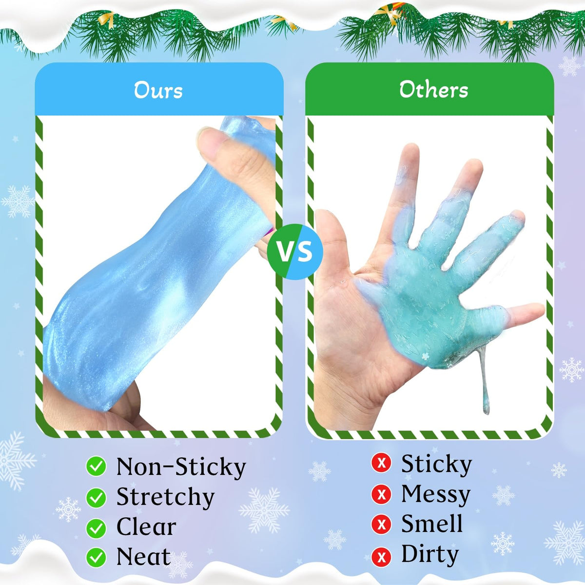 NPNE 24 Pack Frozen Slime Party Favors - Non-Sticky & Safe