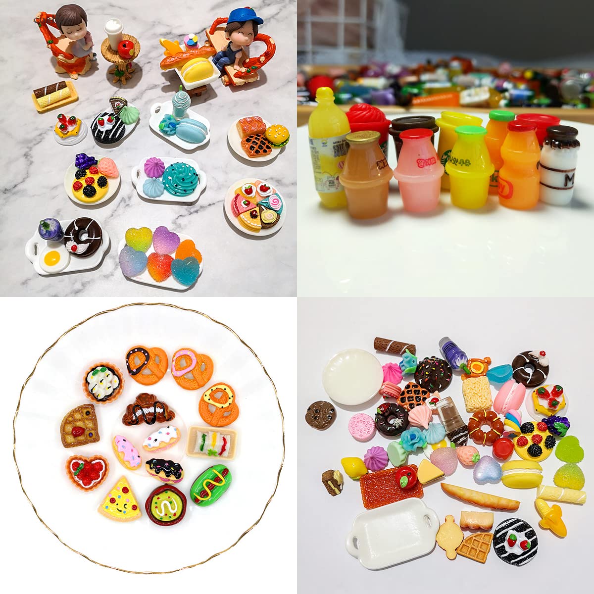 Nuanmu Miniature Food & Drink Bottles – 20 Random Pieces for Dollhouse, Mini Garden & Decor