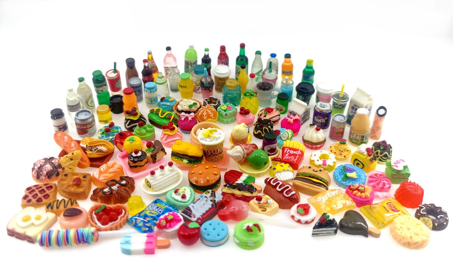 Nuanmu Miniature Food & Drink Bottles – 20 Random Pieces for Dollhouse, Mini Garden & Decor
