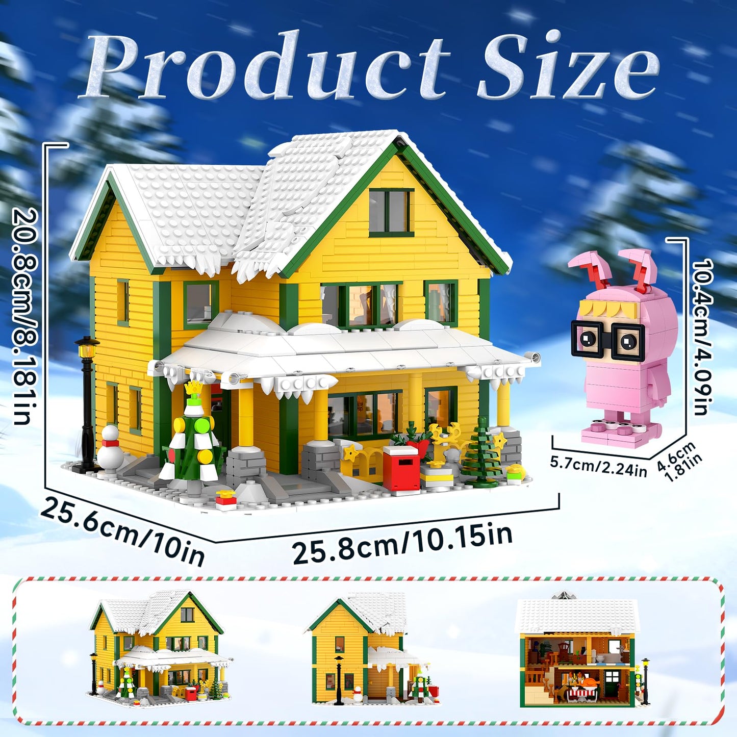 Nubee Christmas House Building Set with LED Light - 1146 Pcs | LEGO-Compatible