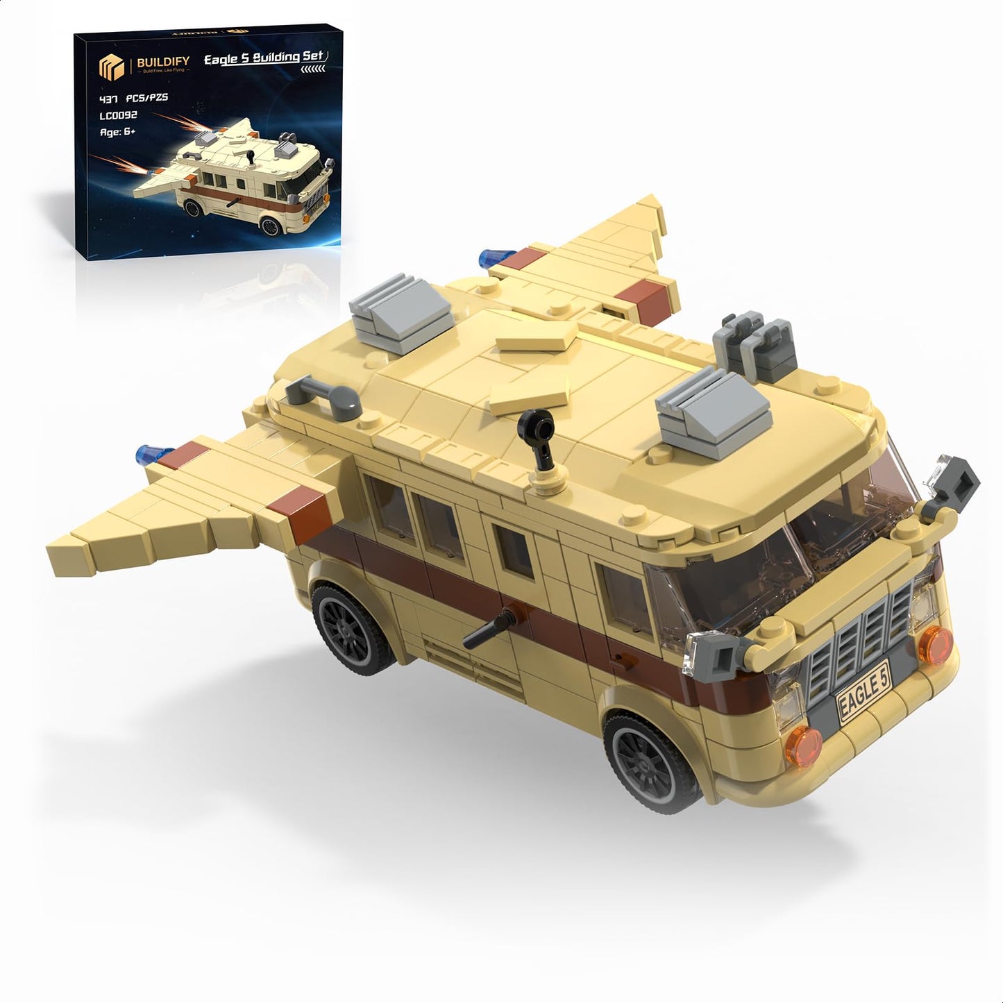 Nubee Eagle-5 Spaceballs Building Set – 437 Pcs Spaceballs Movie Kit for Ages 8-14