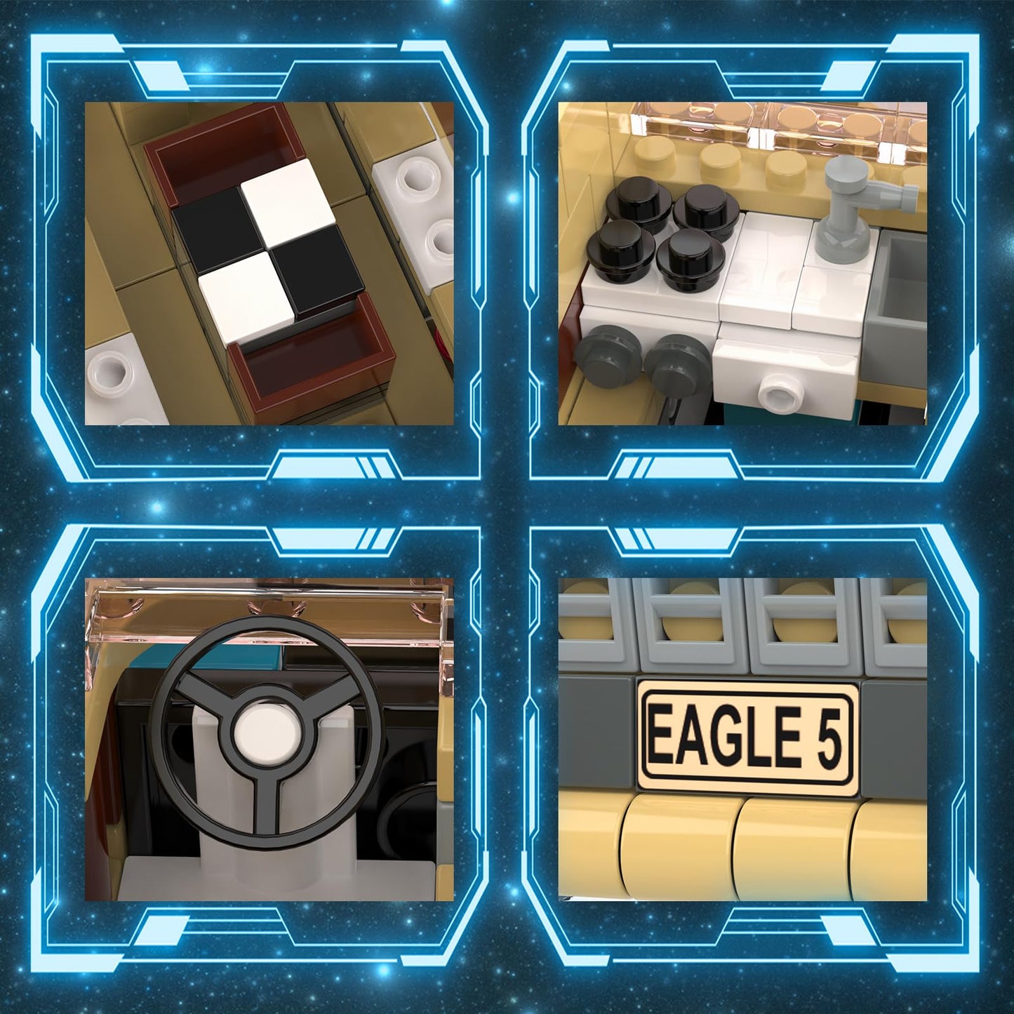 Nubee Eagle-5 Spaceballs Building Set – 437 Pcs Spaceballs Movie Kit for Ages 8-14