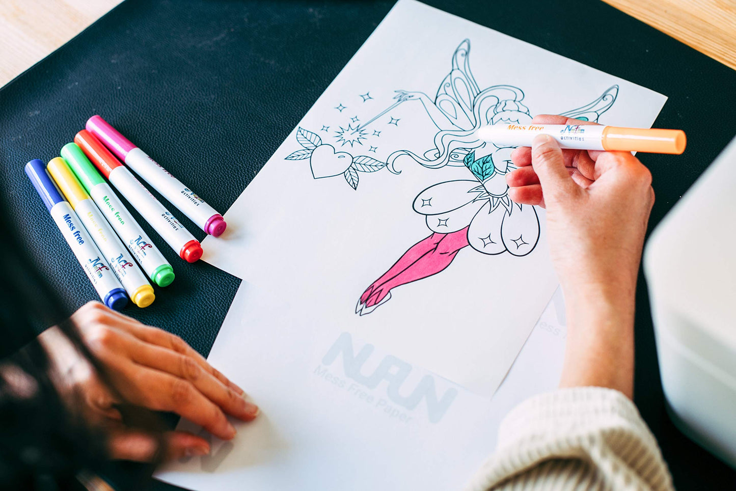 NuFun Activities Mess Free Paper – No Mess Coloring for Kids, 100 Blank Pages