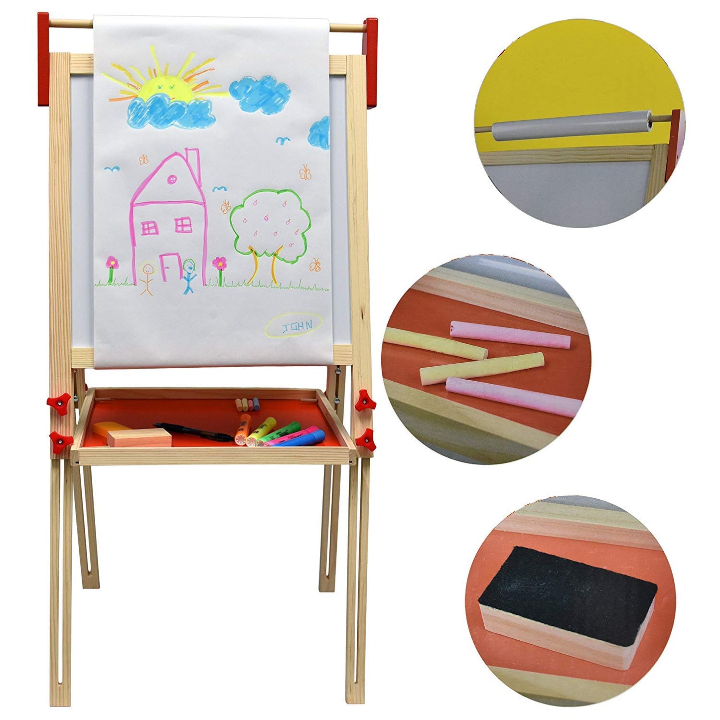 Number 1 in Gadgets Deluxe Standing Art Easel – All-in-One Wooden Kids' Art Station