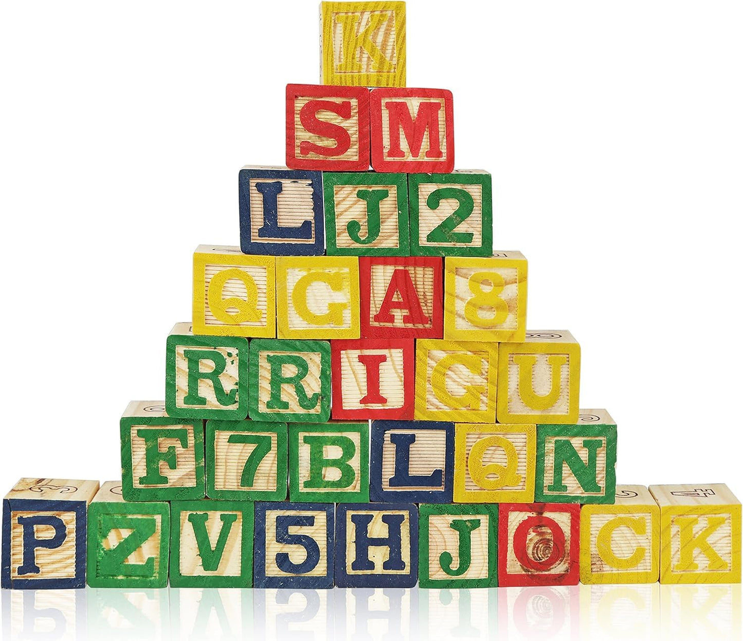 Number 1 in Gadgets Wooden ABC Blocks with Pull Wagon - 30-Piece Educational Alphabet Toy