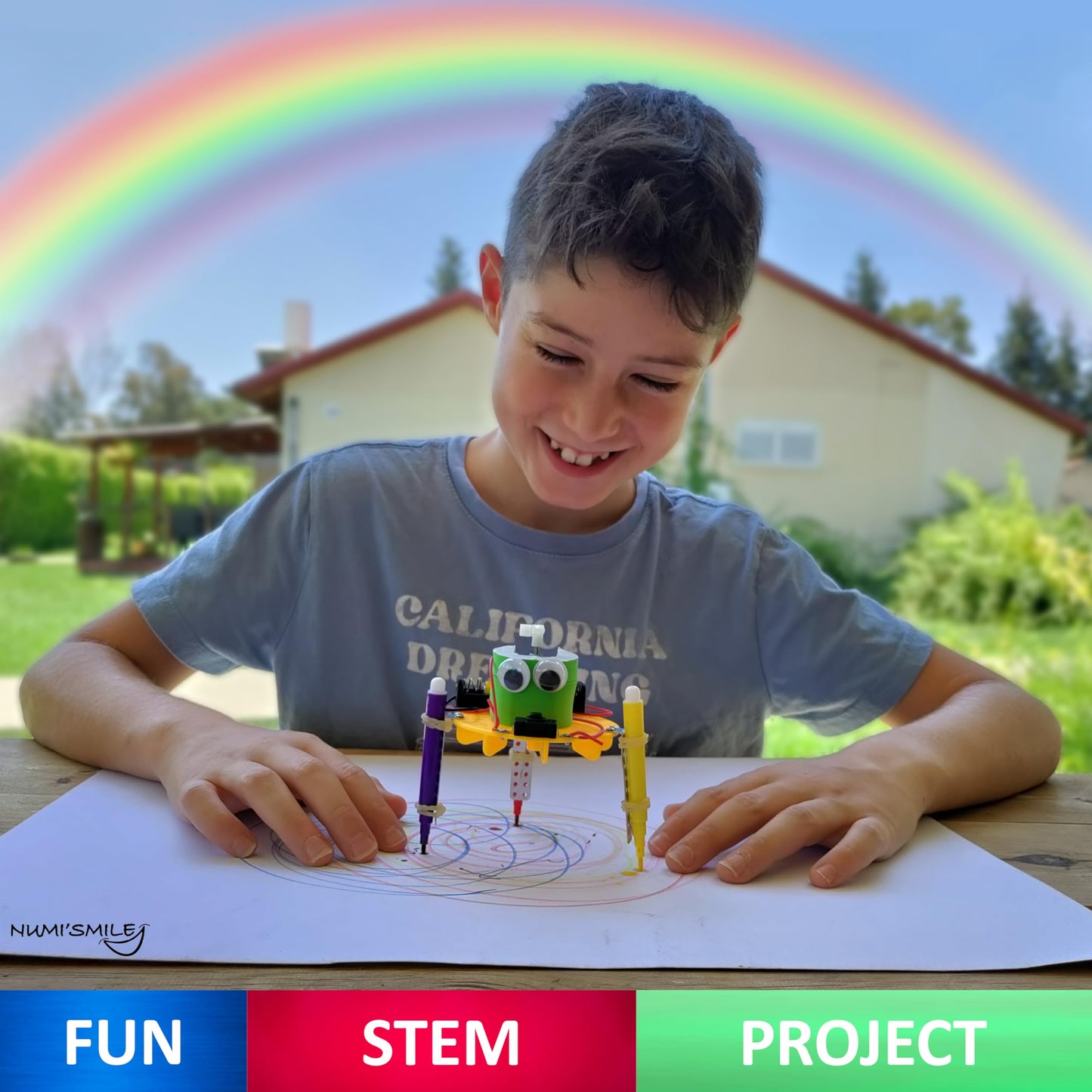 NUMI'SMILE Make Your Own Space Night Light & DIY Robotic Kit - STEM Crafts for Kids 5-12