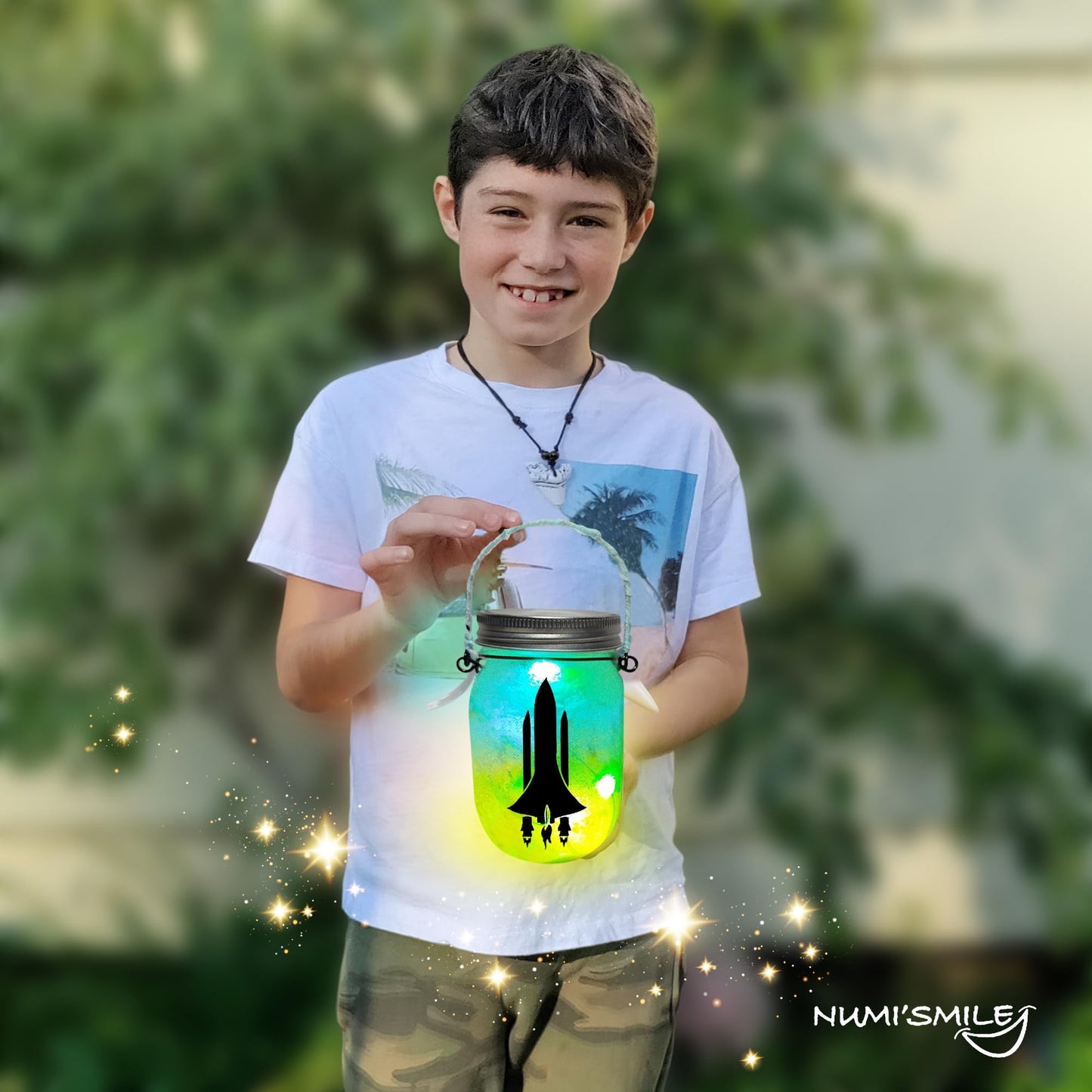 NUMI'SMILE Make Your Own Space Night Light & DIY Robotic Kit - STEM Crafts for Kids 5-12