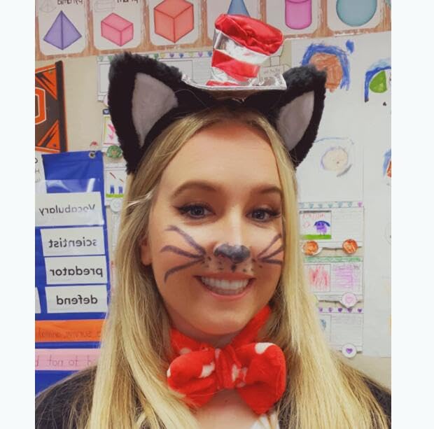 NUMJAW Cat Headband with Stovepipe Hat & Red Bow Tie – Cosplay Party & Halloween Accessory