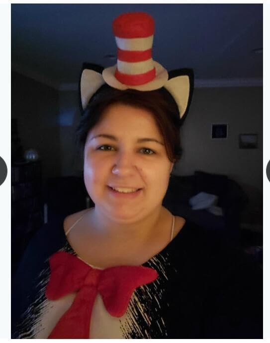 NUMJAW Cat Headband with Stovepipe Hat & Red Bow Tie – Cosplay Party & Halloween Accessory