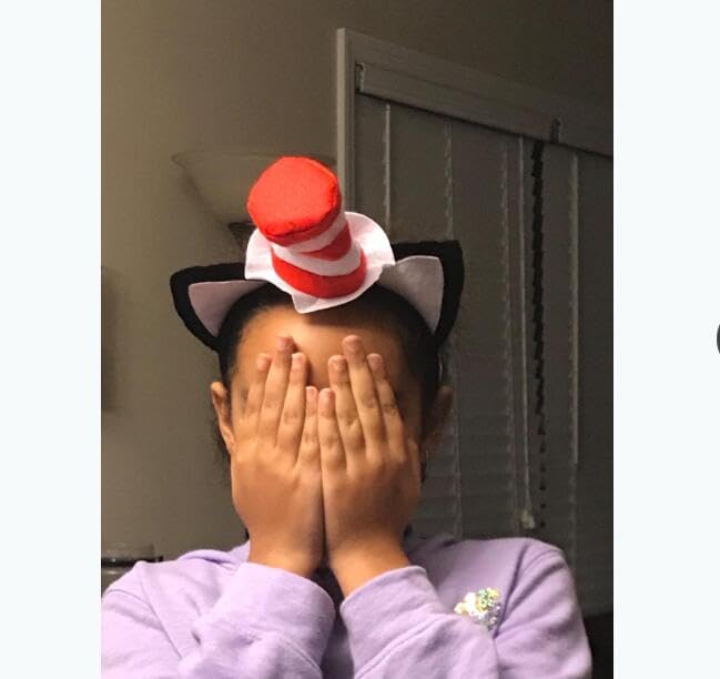 NUMJAW Cat Headband with Stovepipe Hat & Red Bow Tie – Cosplay Party & Halloween Accessory