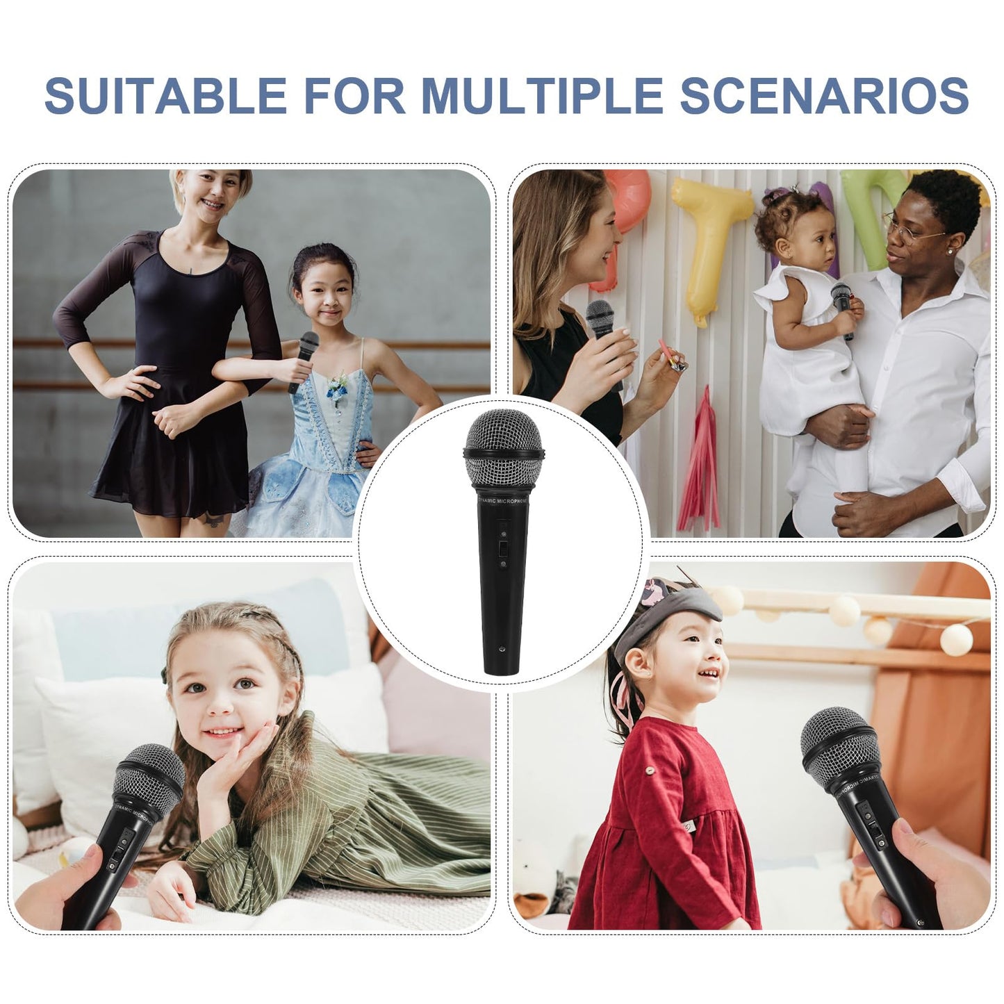 NUOBESTY Kids Pretend Microphone Toy - Lightweight Plastic Microphone Prop for Party Favors and Costume Play