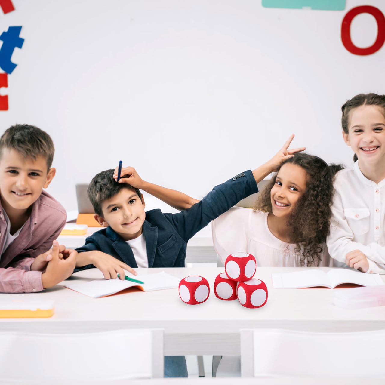 NUOBESTY Giant Foam Dice – Dry Erase, 2.36-Inch Large Dice for Home & Classroom