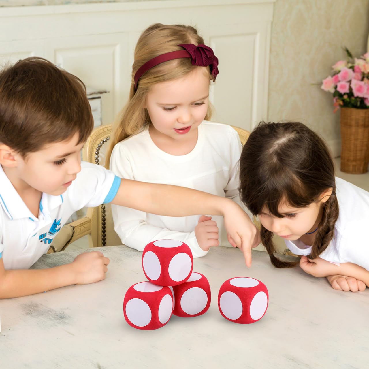 NUOBESTY Giant Foam Dice – Dry Erase, 2.36-Inch Large Dice for Home & Classroom