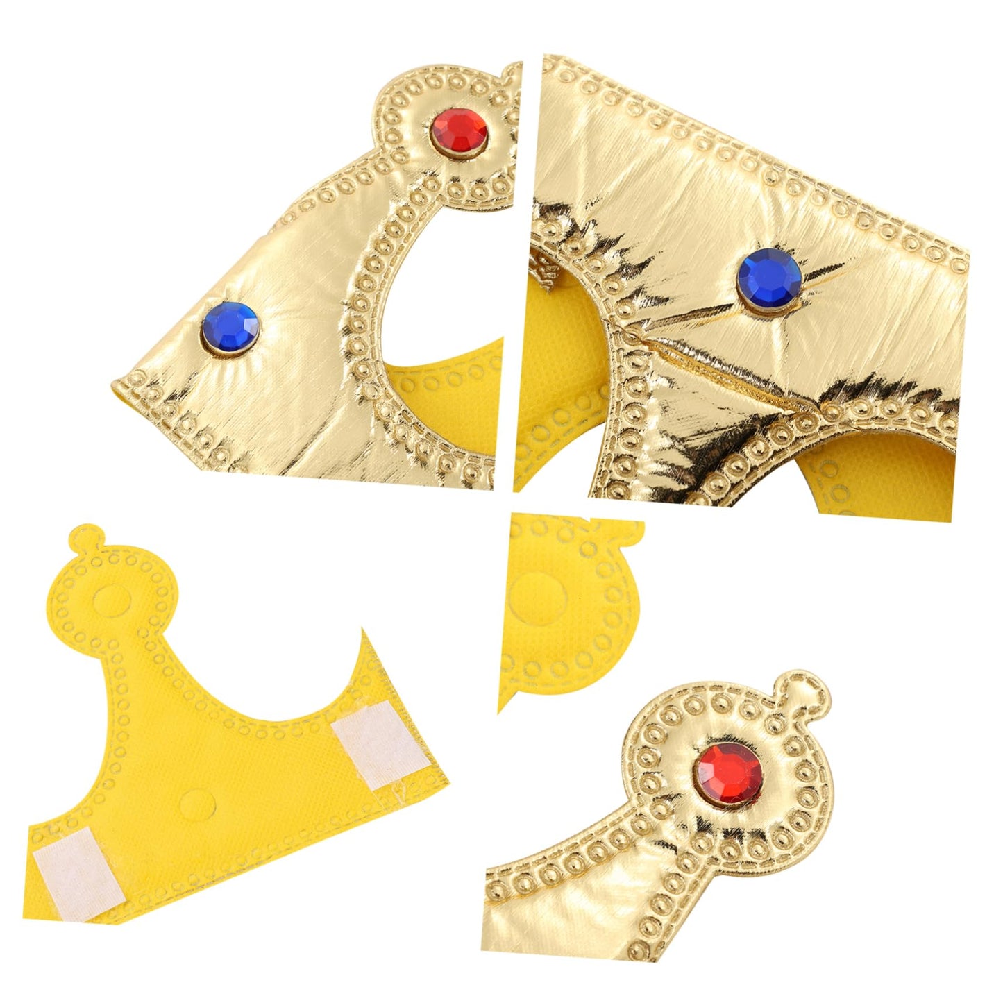 NUOBESTY Golden King Crown for Kids – Adjustable 22-Inch Birthday Crown Hat