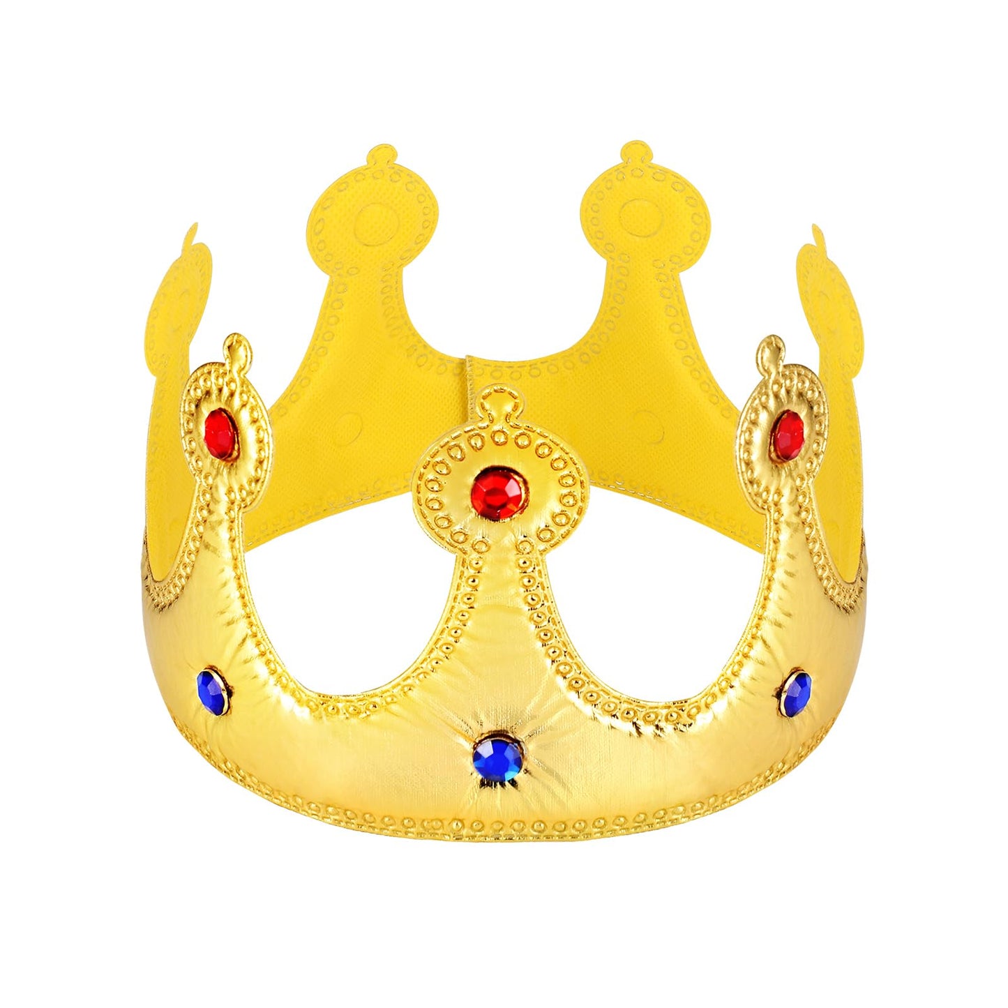 NUOBESTY Golden King Crown for Kids – Adjustable 22-Inch Birthday Crown Hat