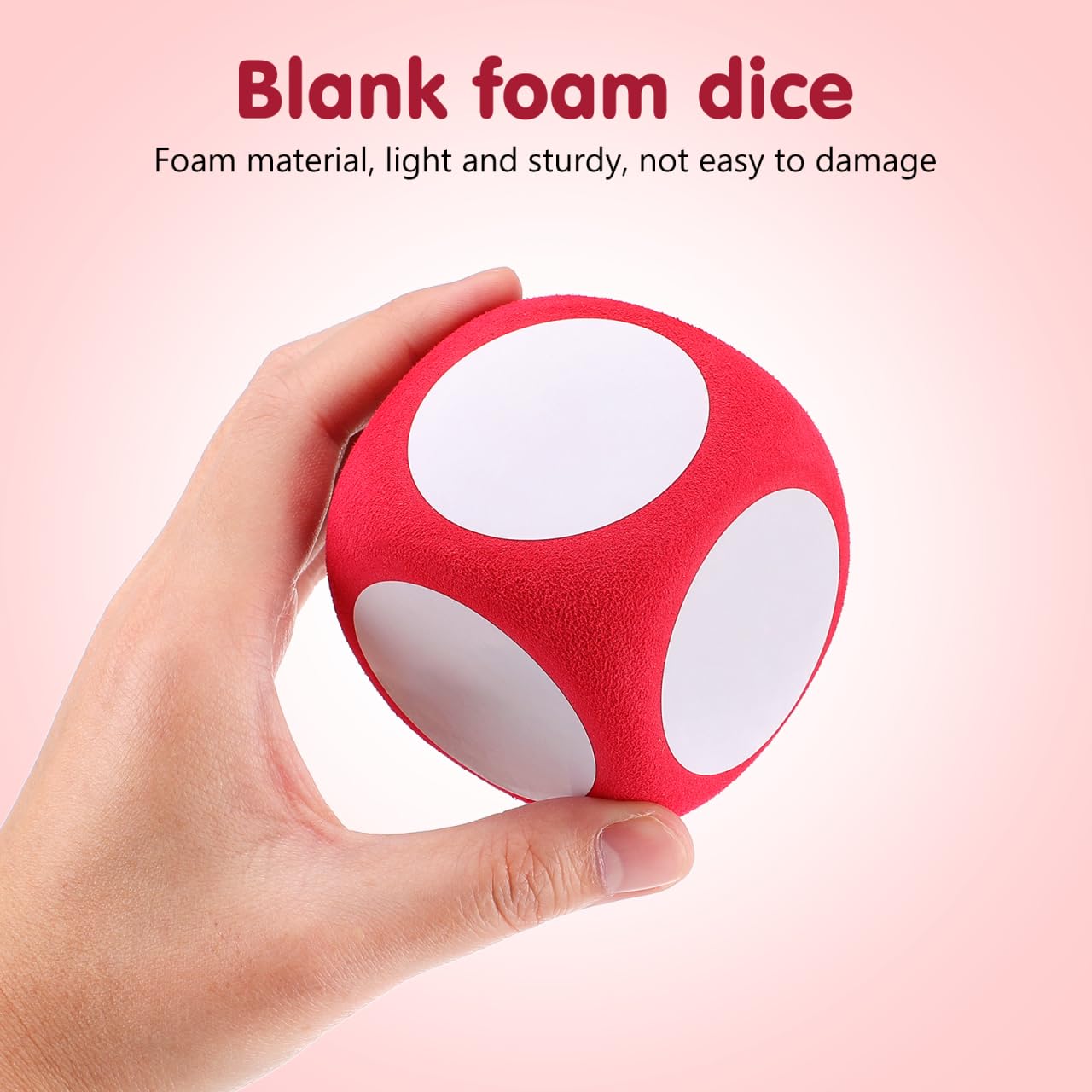 NUOBESTY Giant Foam Dice – Dry Erase, 2.36-Inch Large Dice for Home & Classroom