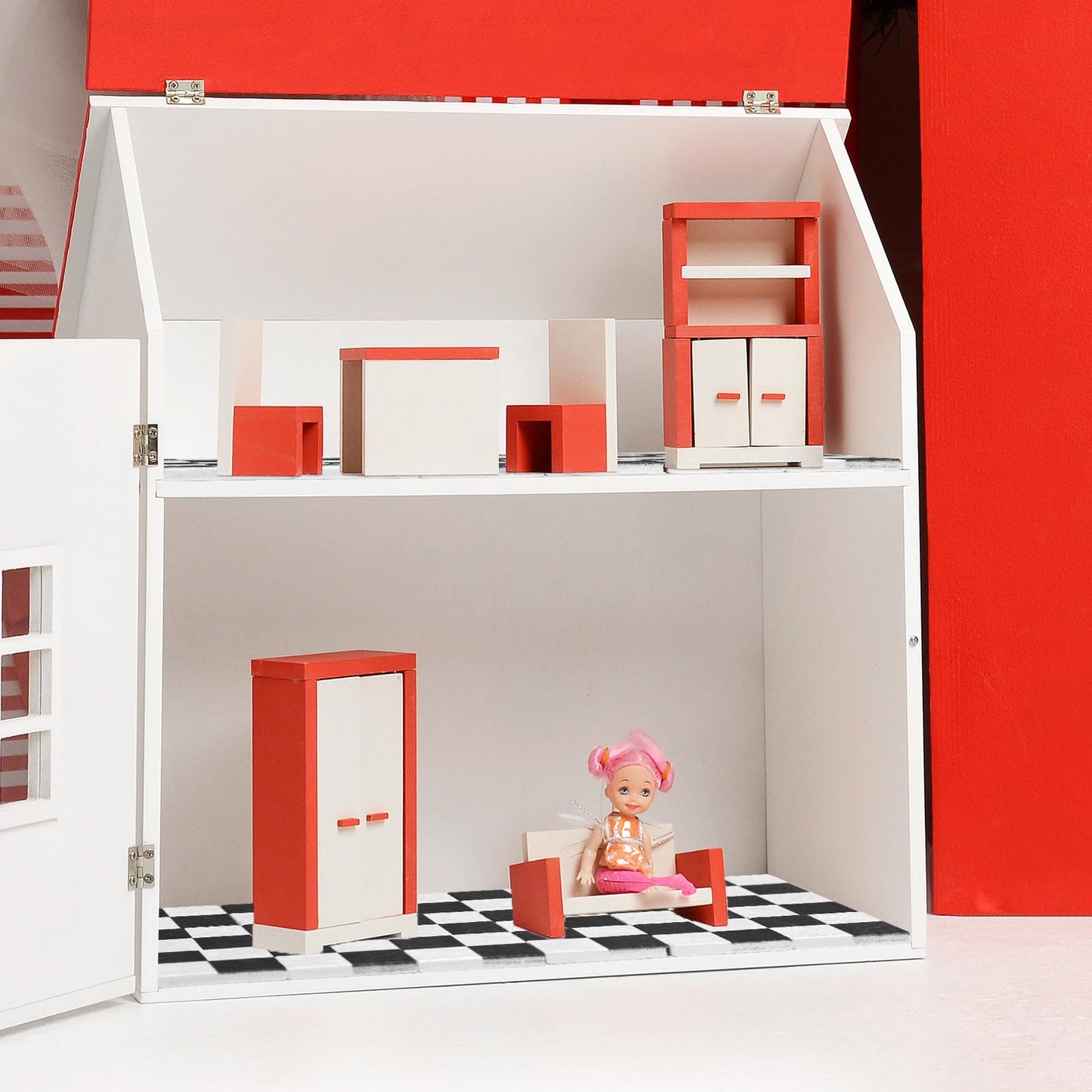 NUOBESTY 18Pcs Dollhouse Floor Sheets – Mini Wood Flooring for Doll House Decor