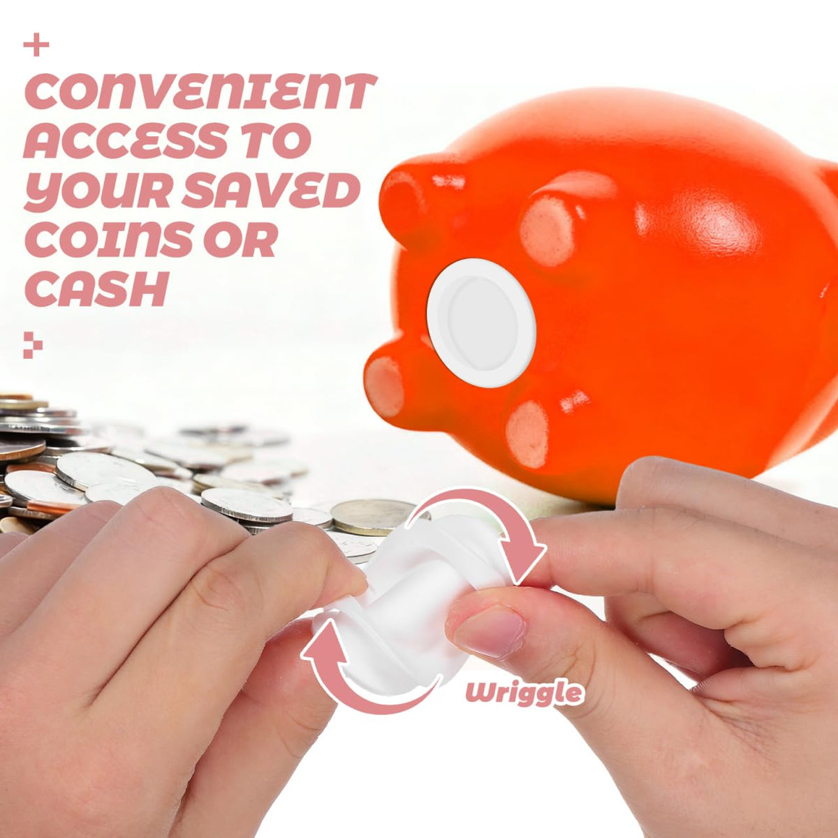 NUOBESTY Piggy Bank Stopper Set – 5 Silicone Plugs for 28–36mm Openings