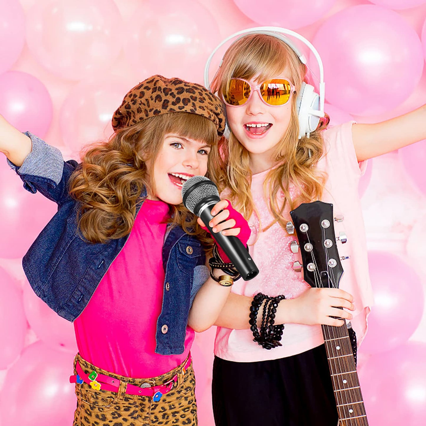 NUOBESTY Kids Pretend Microphone Toy - Lightweight Plastic Microphone Prop for Party Favors and Costume Play