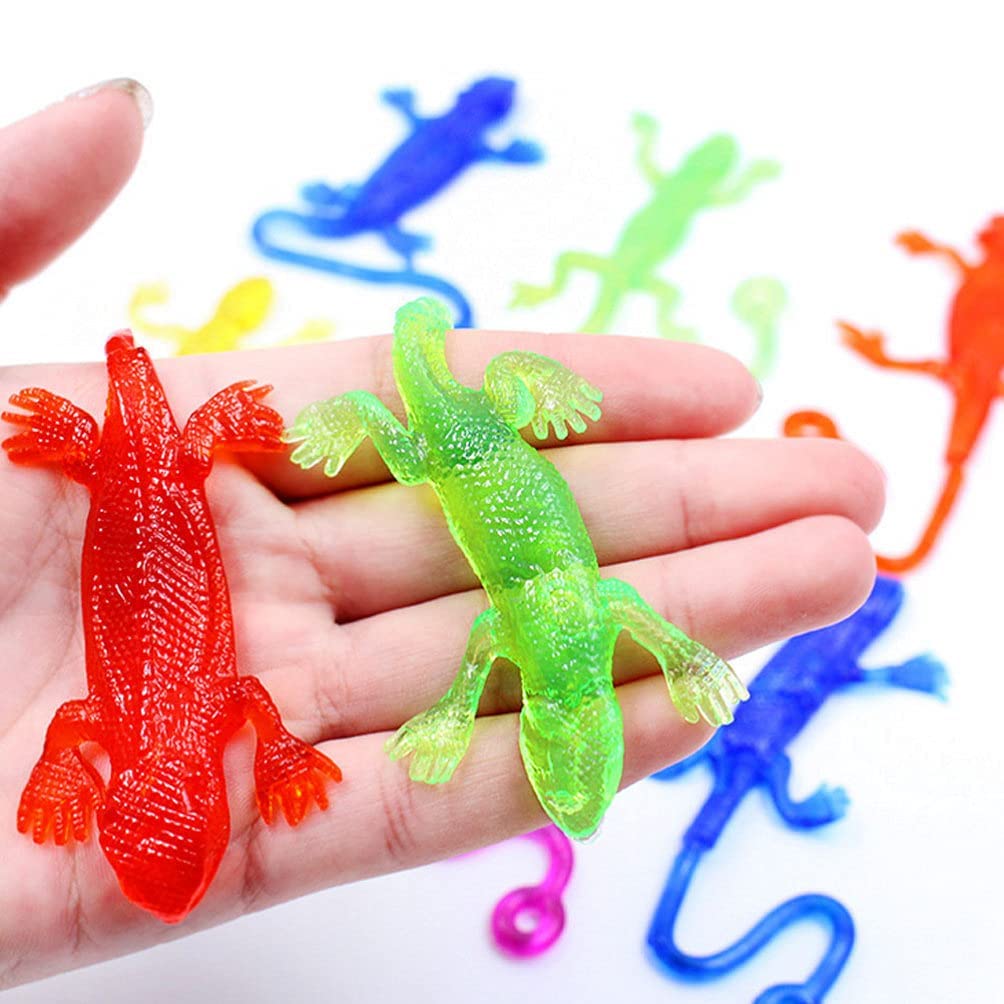 NUOBESTY Sticky Lizards Toys – Stretchy Gecko Party Favors (20 Pcs)