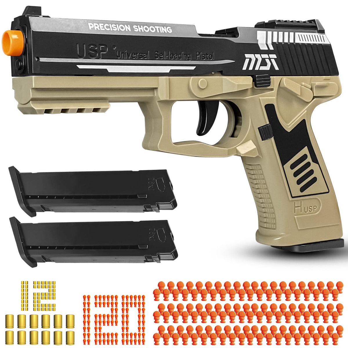 NUOLPIOM Automatic Shell Ejecting Toy Gun – Safe Soft Foam Blaster for Kids, Educational and Fun Gift