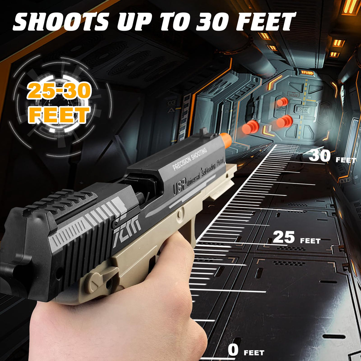 NUOLPIOM Automatic Shell Ejecting Toy Gun – Safe Soft Foam Blaster for Kids, Educational and Fun Gift