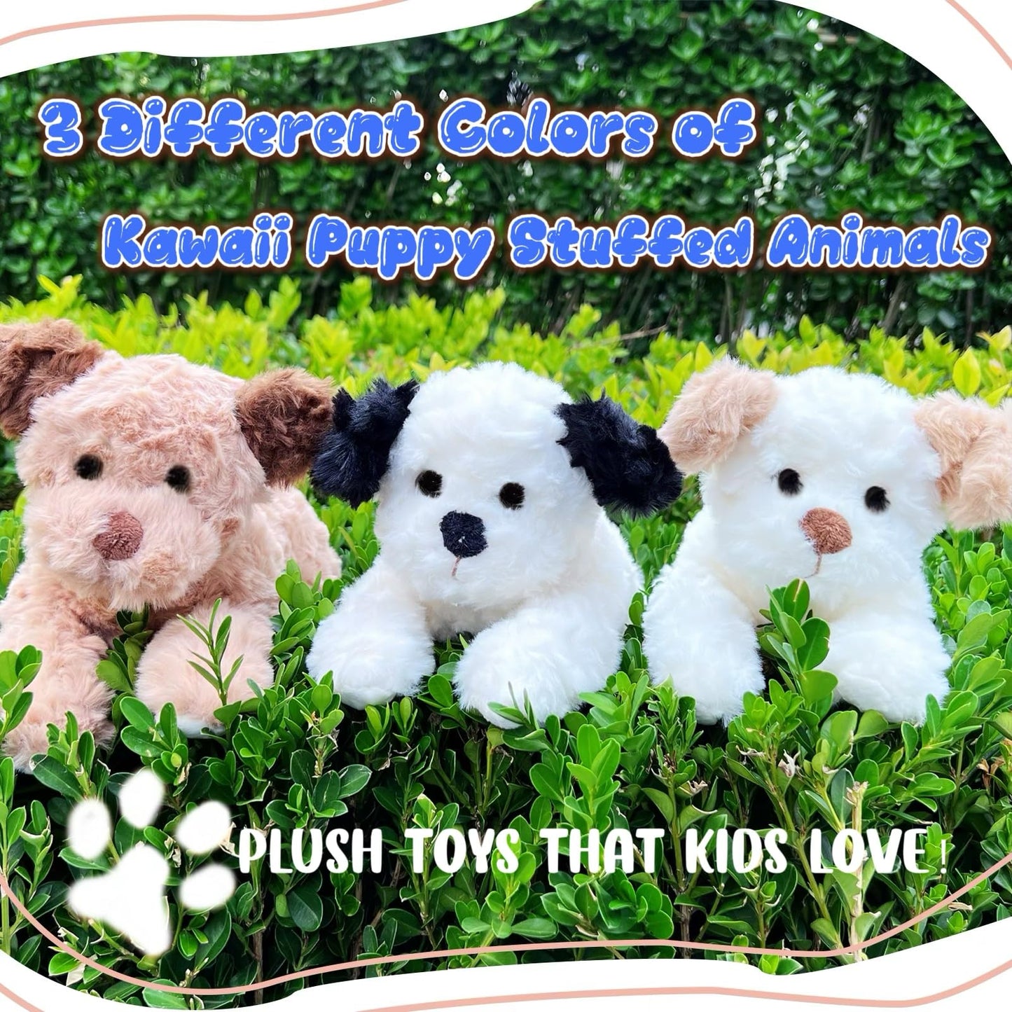 NuomiYue 12in Brown Dog Plush Toy — Weighted Puppy Pillow for Kids & Babies