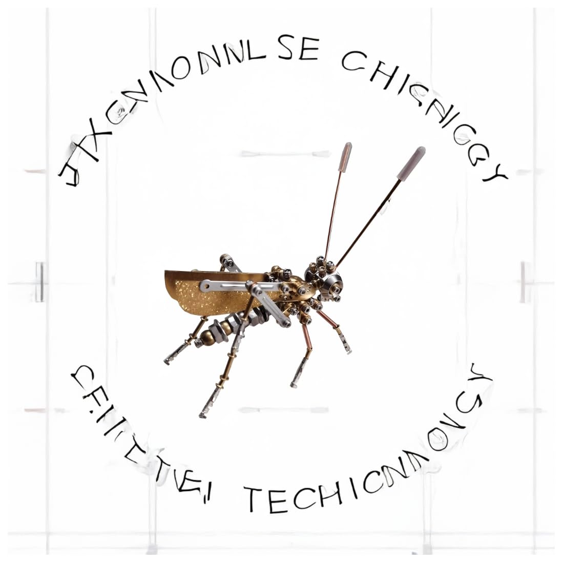 NUOSHANZS Mechanical 3D Insect Cricket Brass Puzzle Kit - Steampunk DIY Gift for Adults