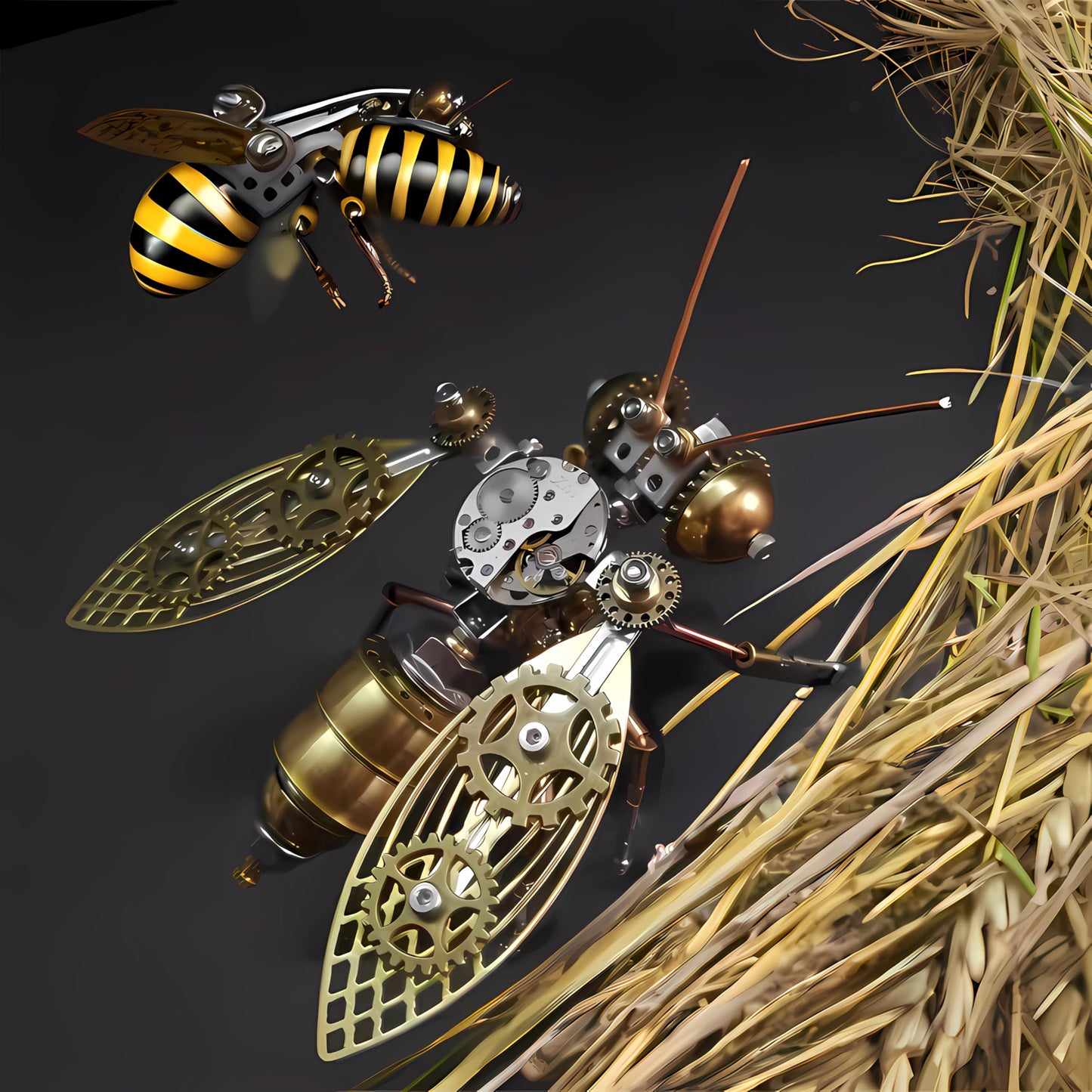 NUOSHANZS Mechanical 3D Bumblebee Model Kit – DIY Steampunk Insect Puzzle for Adults