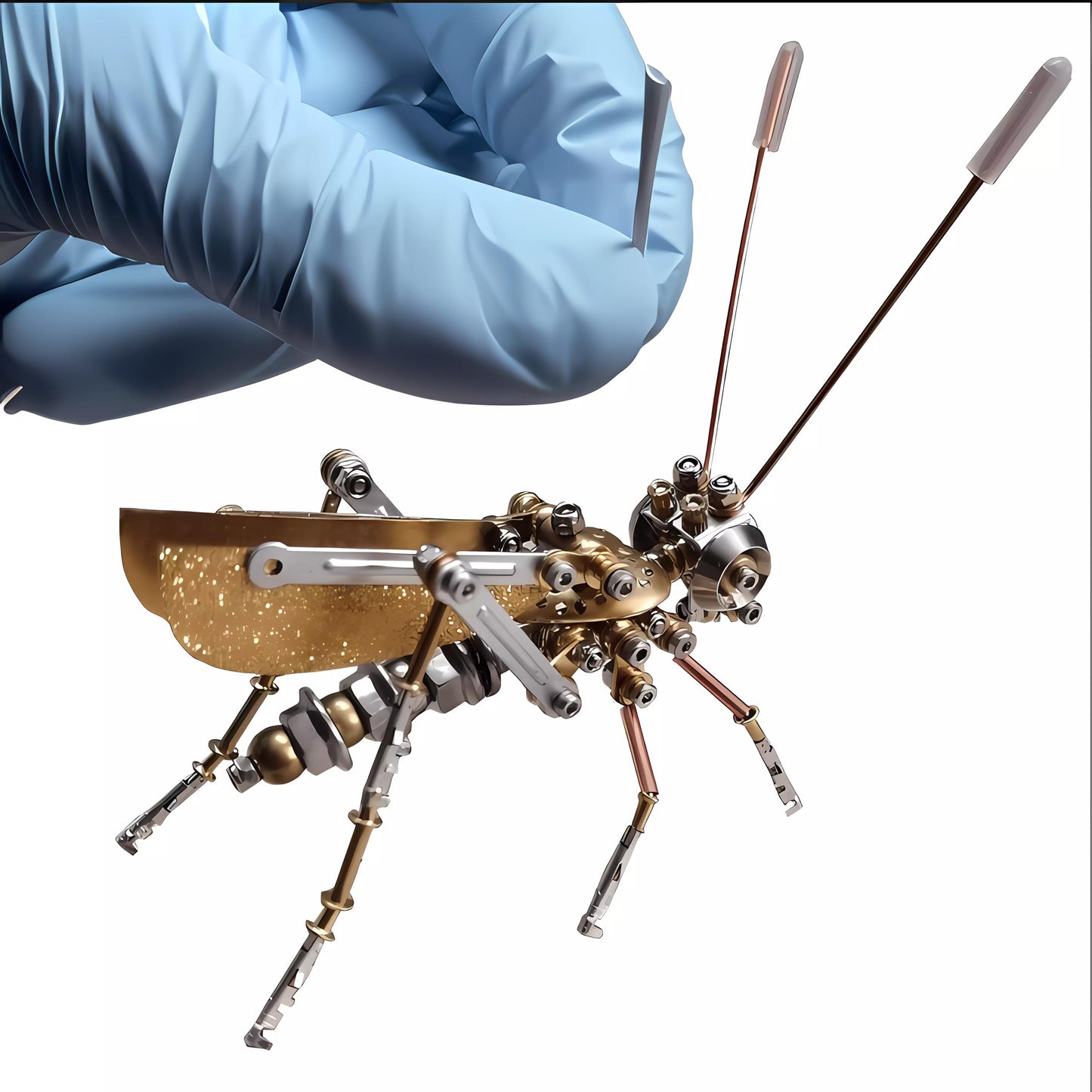 NUOSHANZS Mechanical 3D Insect Cricket Brass Puzzle Kit - Steampunk DIY Gift for Adults