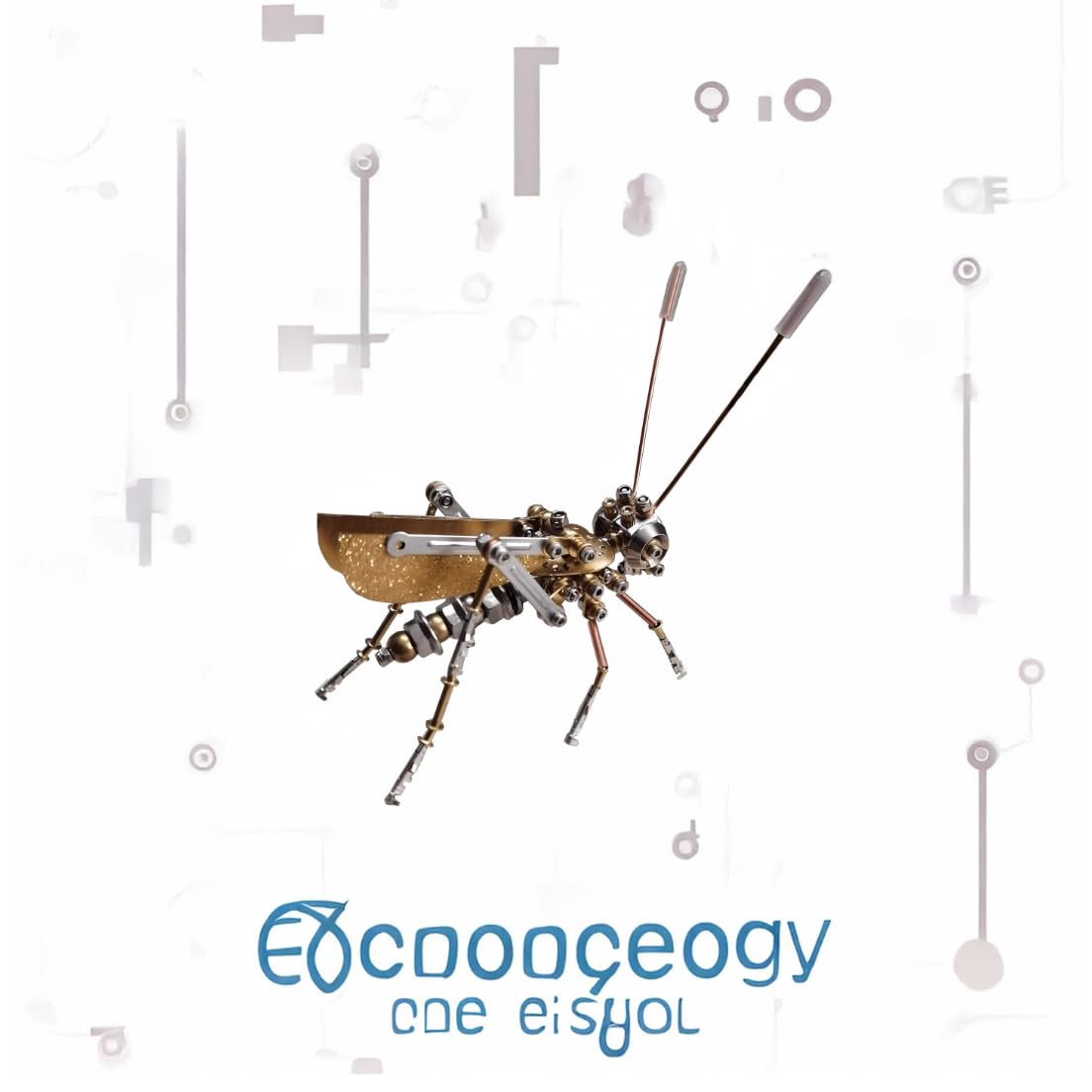 NUOSHANZS Mechanical 3D Insect Cricket Brass Puzzle Kit - Steampunk DIY Gift for Adults