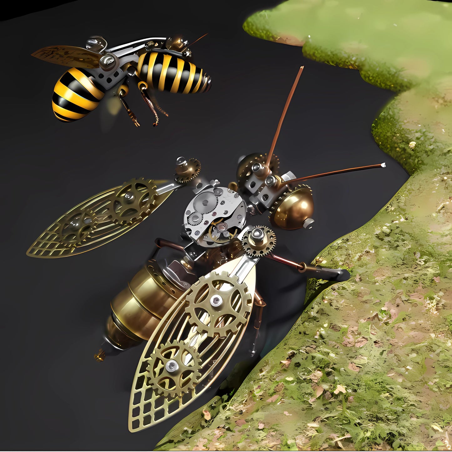 NUOSHANZS Mechanical 3D Bumblebee Model Kit – DIY Steampunk Insect Puzzle for Adults