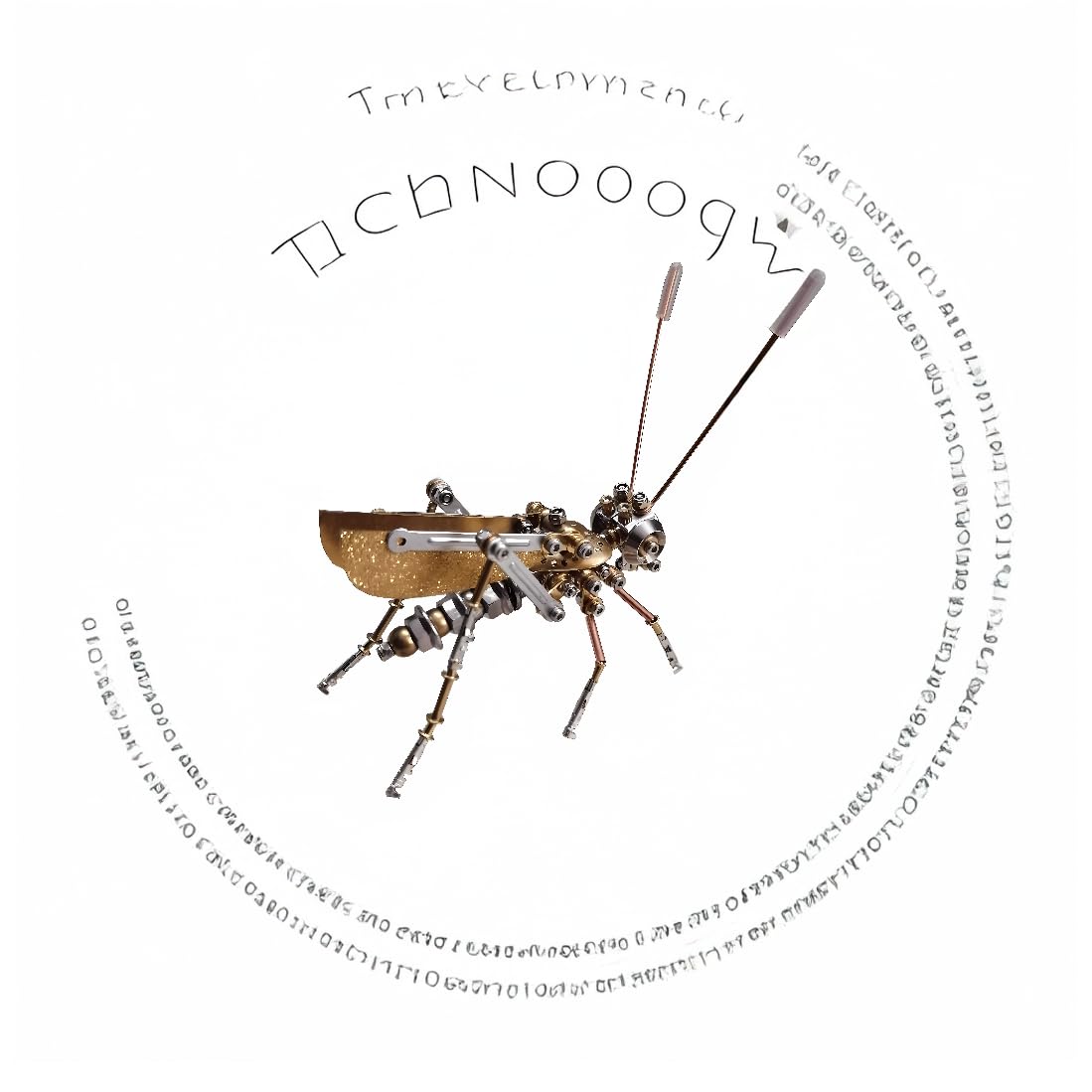 NUOSHANZS Mechanical 3D Insect Cricket Brass Puzzle Kit - Steampunk DIY Gift for Adults