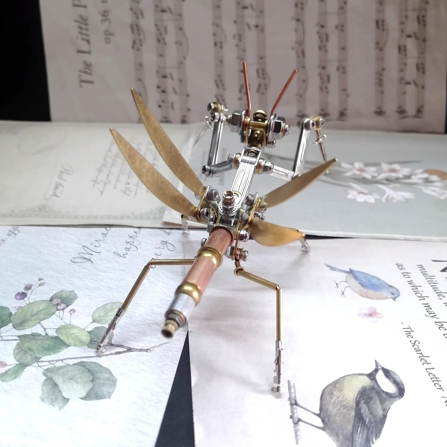 NUOSHANZS Mantis 3D Metal Model Kit – Steampunk Insect Puzzle for Adults
