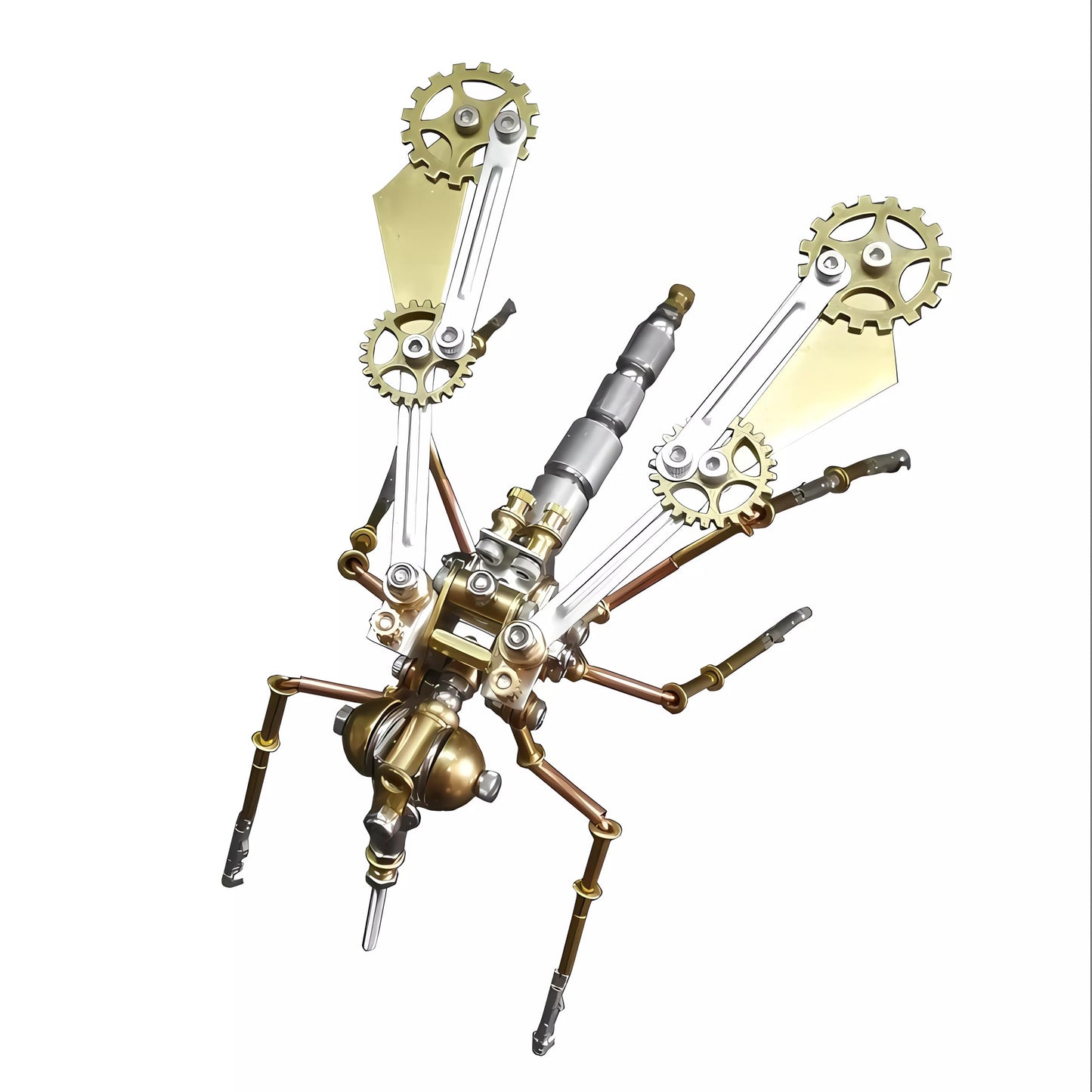 NUOSHANZS Mechanical Metal 3D Mosquito Model – Brass Steampunk Puzzle Kit