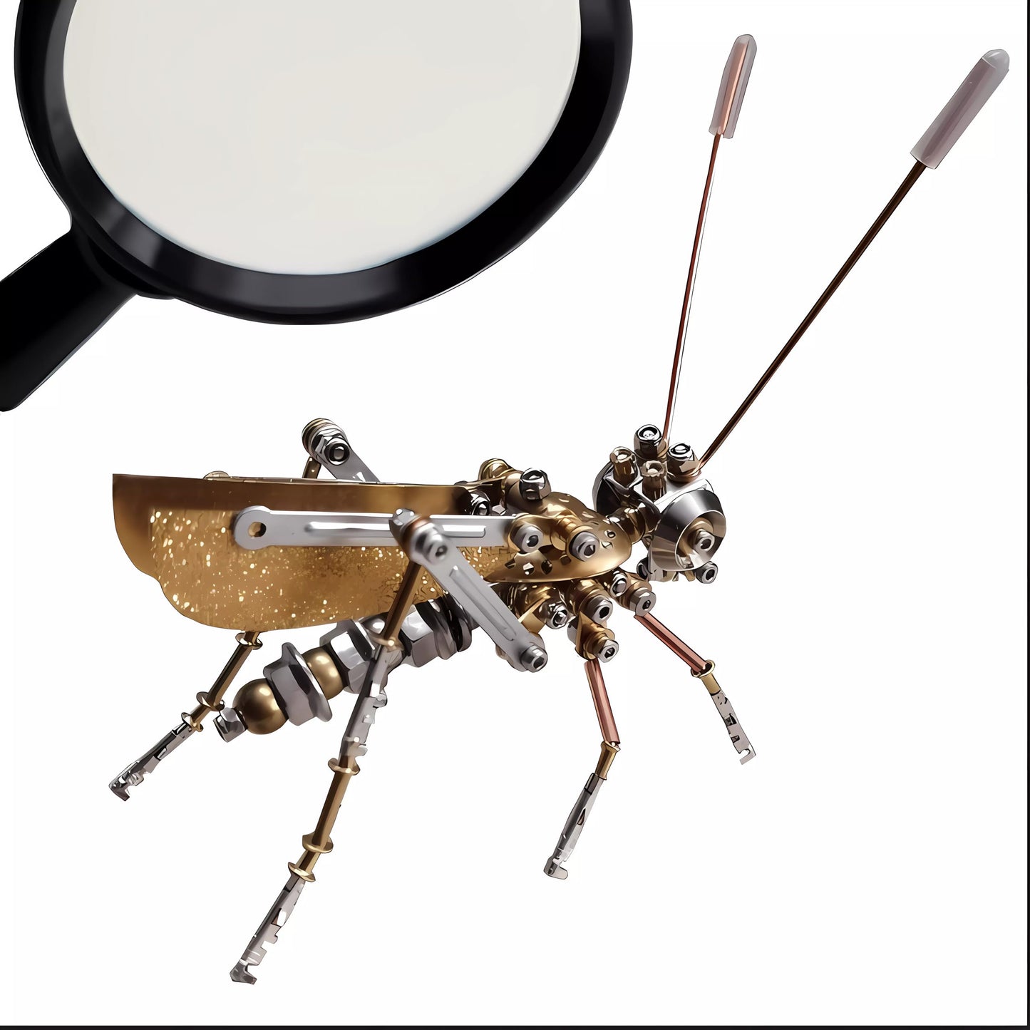 NUOSHANZS Mechanical 3D Insect Cricket Brass Puzzle Kit - Steampunk DIY Gift for Adults