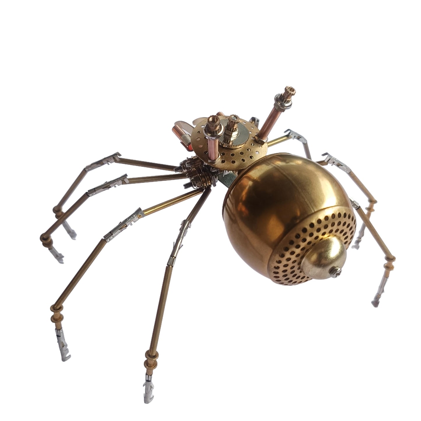 NUOSHANZS Steampunk Golden Spider Model Kit – DIY Brass Insect Puzzle
