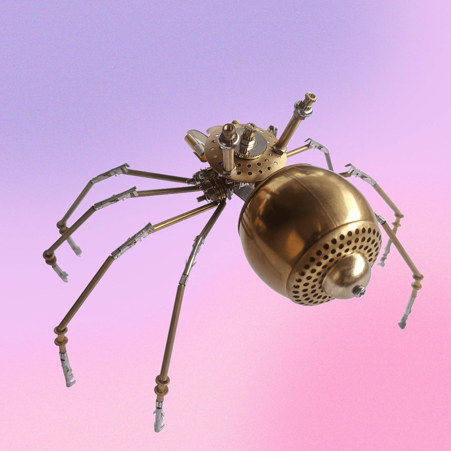 NUOSHANZS Steampunk Golden Spider Model Kit – DIY Brass Insect Puzzle
