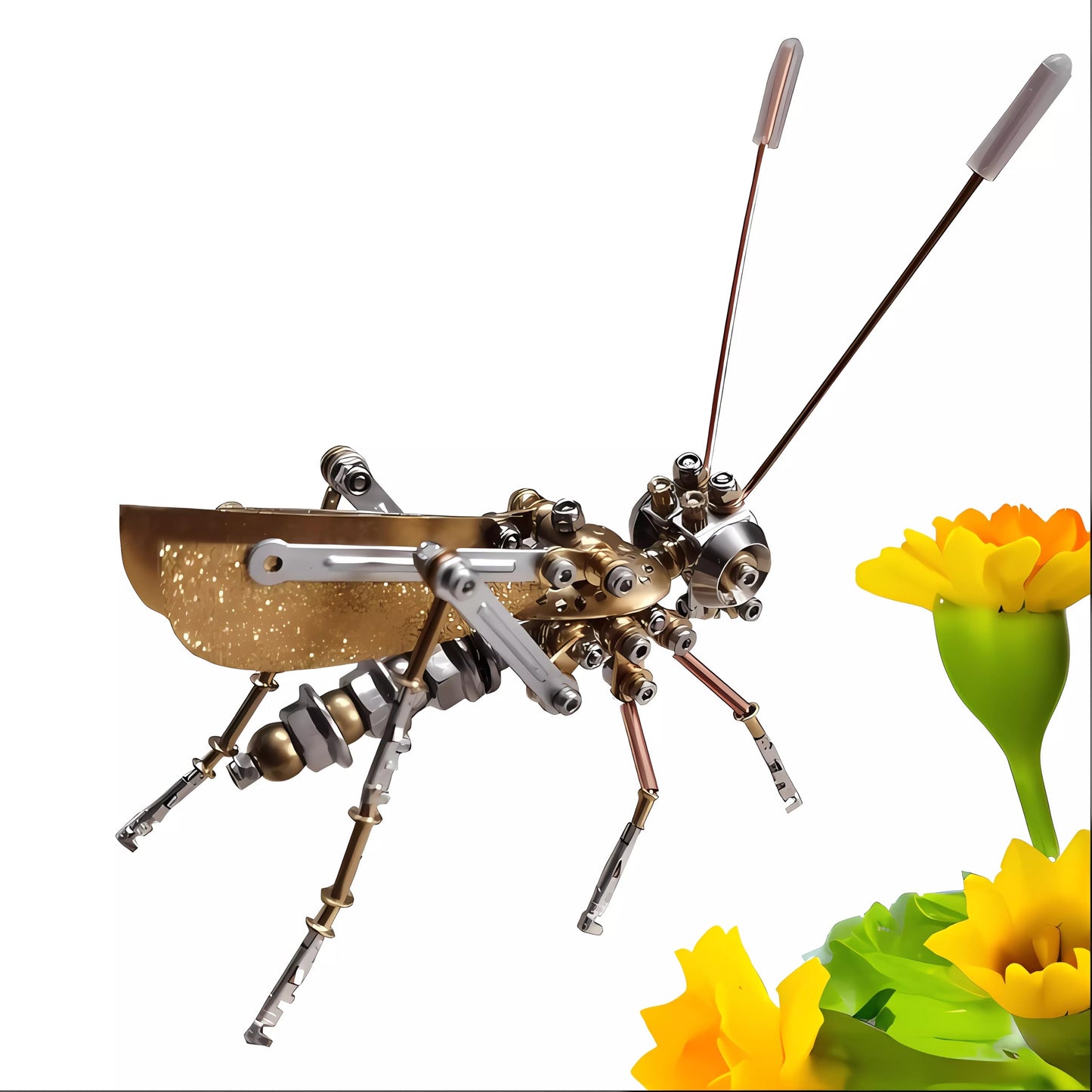 NUOSHANZS Mechanical 3D Insect Cricket Brass Puzzle Kit - Steampunk DIY Gift for Adults