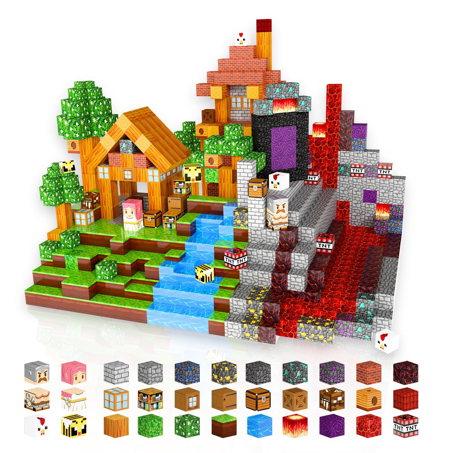 Nurcazo 150PCS Magnetic Building Blocks – 0.8in STEM Toy for Kids 3+