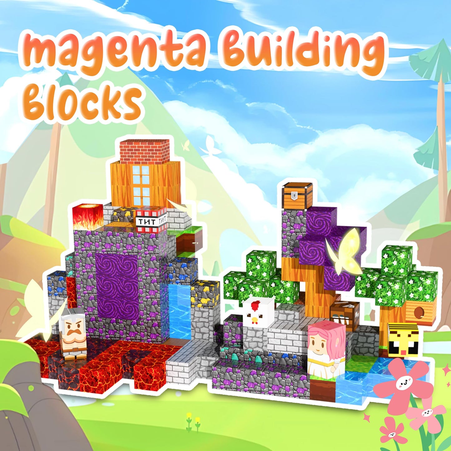 Nurcazo 150PCS Magnetic Building Blocks – 0.8in STEM Toy for Kids 3+