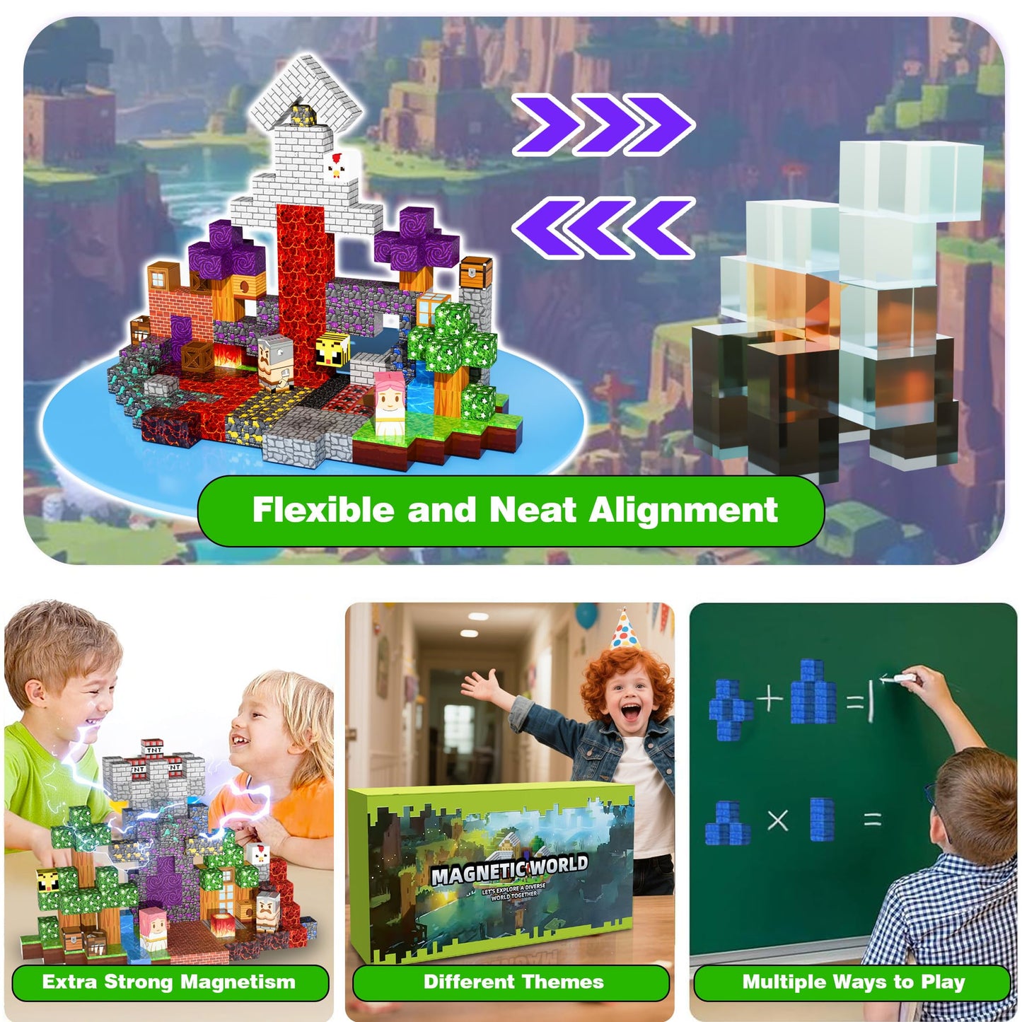 Nurcazo 150PCS Magnetic Building Blocks – 0.8in STEM Toy for Kids 3+
