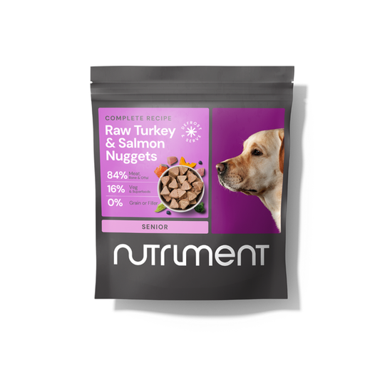 Nutriment Raw Turkey & Salmon Nuggets for Senior Dogs 1kg