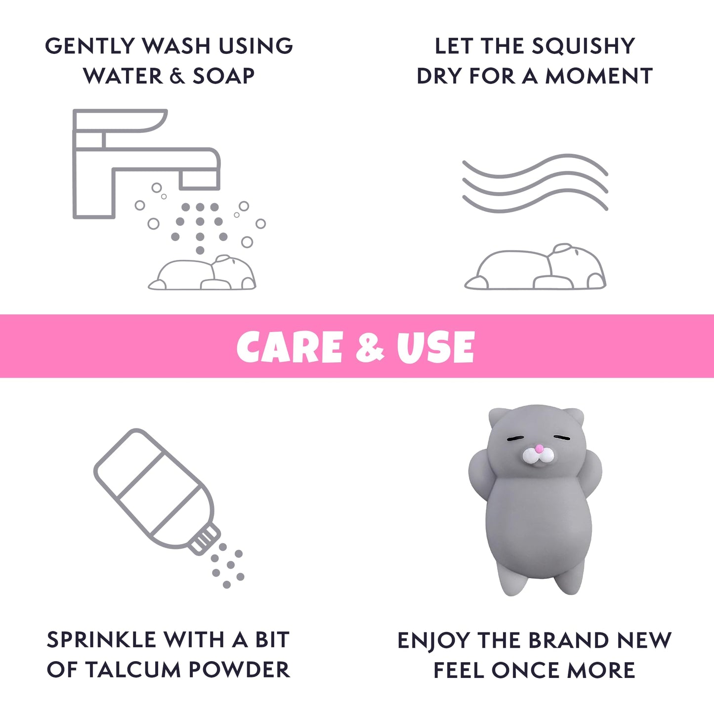 Nutty Toys Squishy Cat Set - 2-inch Soft Silicone Kittens | Stress Relief Fidget Toys & Gift Idea 2026