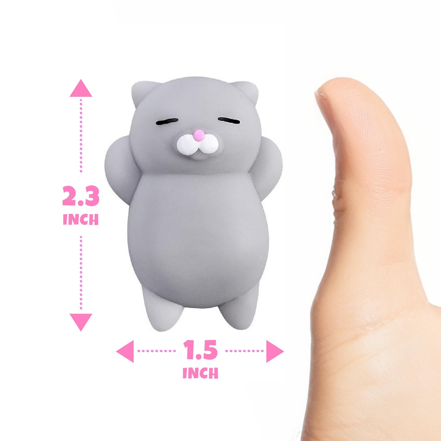 Nutty Toys Squishy Cat Set - 2-inch Soft Silicone Kittens | Stress Relief Fidget Toys & Gift Idea 2026