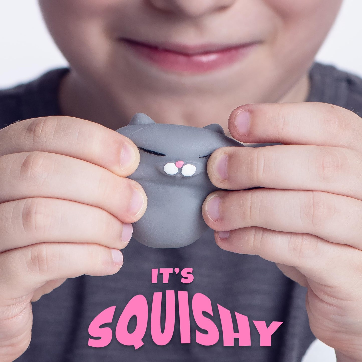 Nutty Toys Squishy Cat Set - 2-inch Soft Silicone Kittens | Stress Relief Fidget Toys & Gift Idea 2026