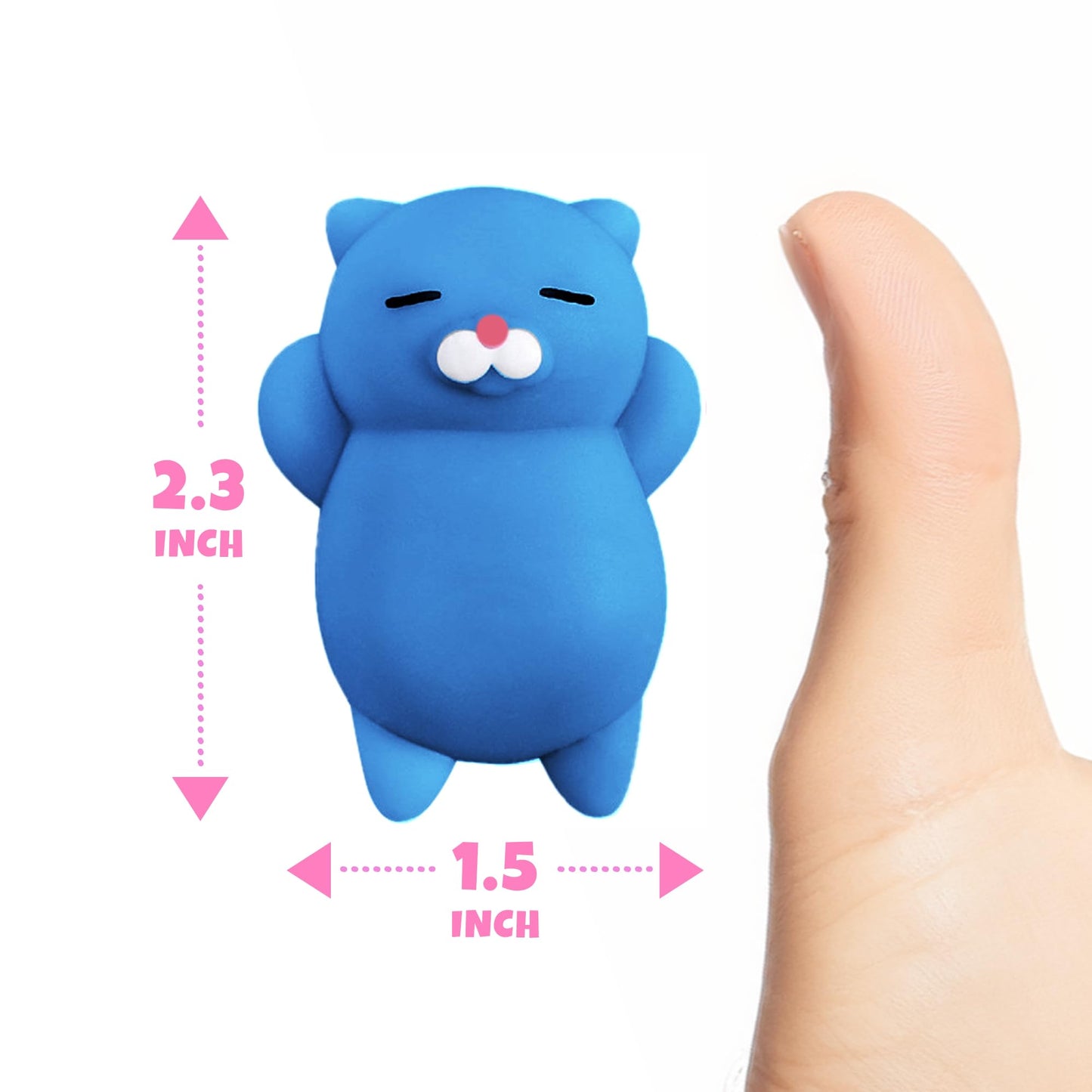 Nutty Toys Squishy Cat Set – 2-Inch Soft Silicone Kawaii Kitties for Focus & Stress Relief | Gift Idea