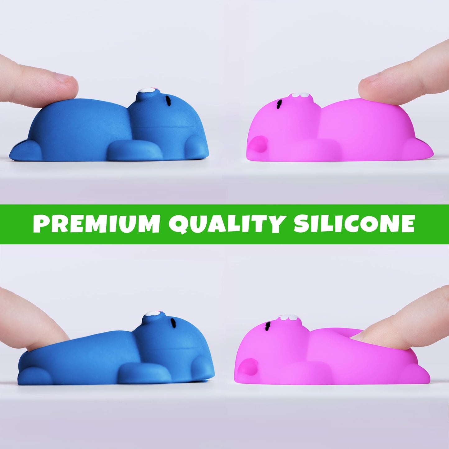 Nutty Toys Squishy Cat Set – 2-Inch Soft Silicone Kawaii Kitties for Focus & Stress Relief | Gift Idea
