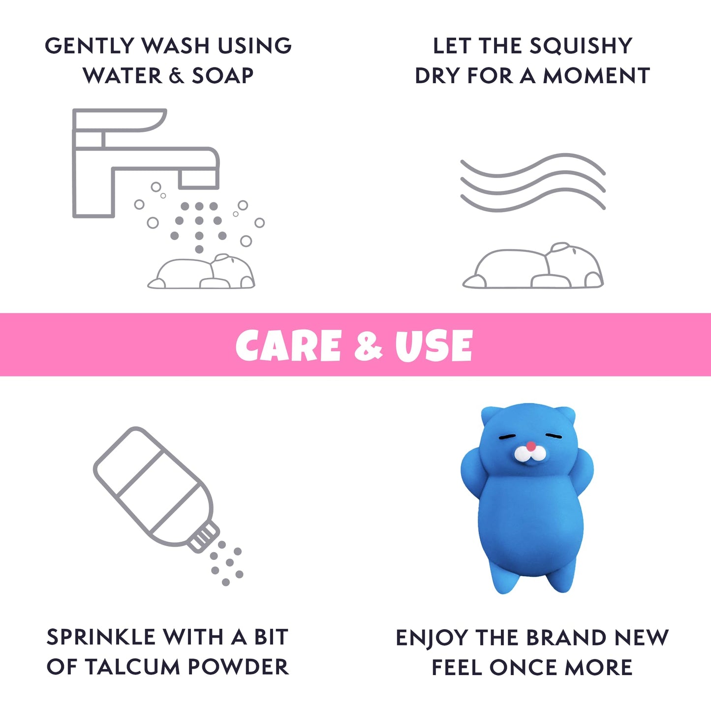 Nutty Toys Squishy Cat Set – 2-Inch Soft Silicone Kawaii Kitties for Focus & Stress Relief | Gift Idea